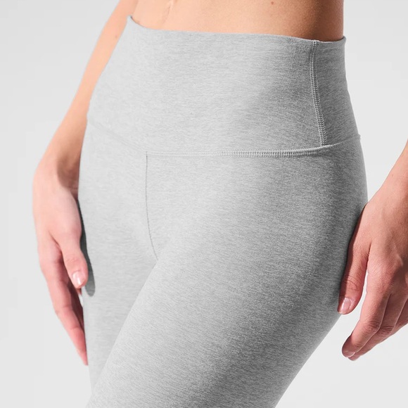 ALO Yoga Alosoft Heather Gray Leggings Medium - Picture 5 of 9